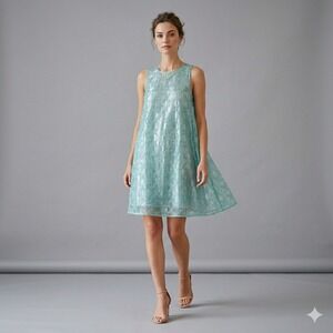 Space Style Concept Mint Lace Swing Mini Dress